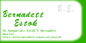 bernadett estok business card